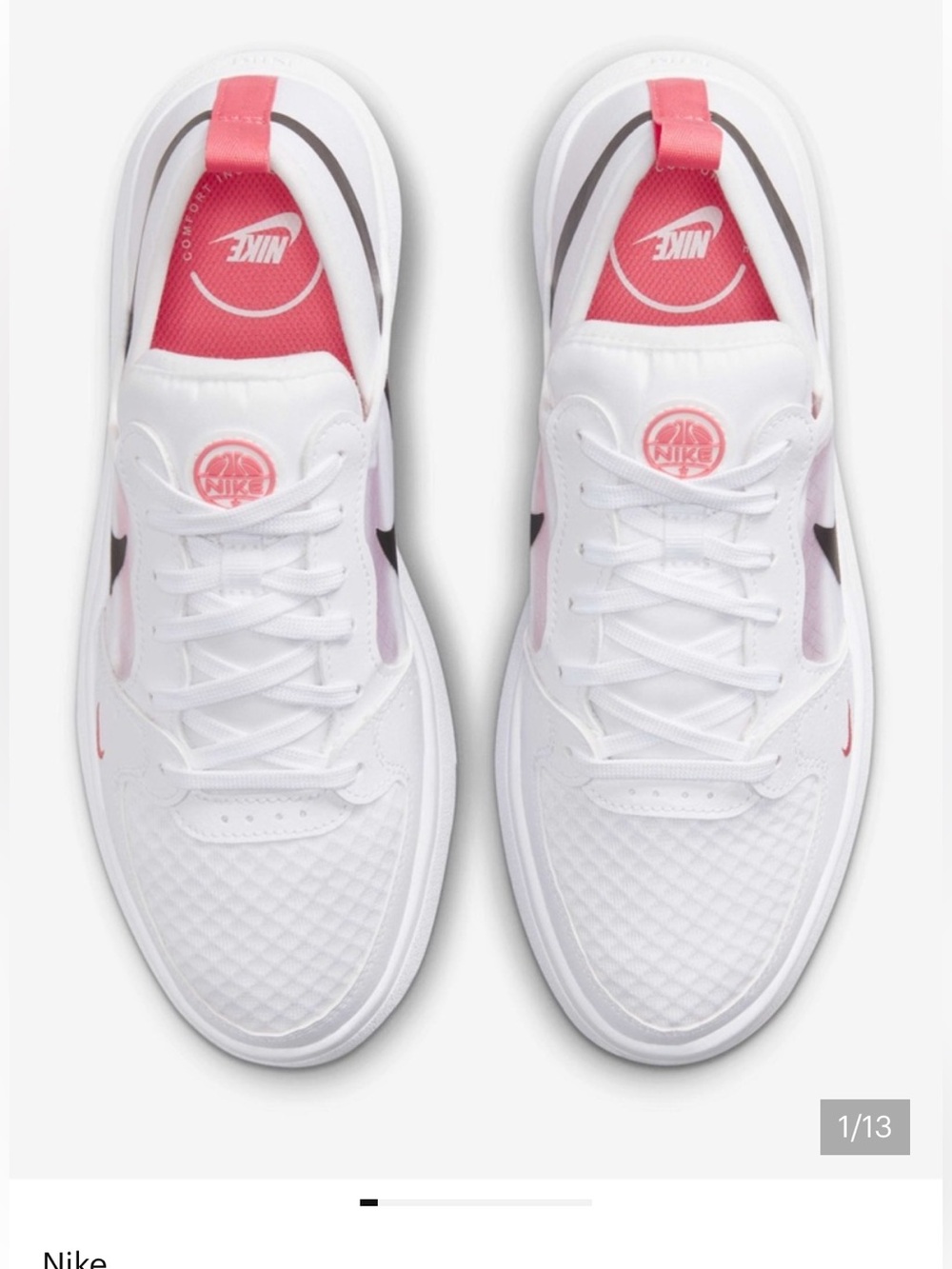 Nike Court Vision Alta TXT Low White Sea Coral W - CW6536-103  Shoes Size 8.5